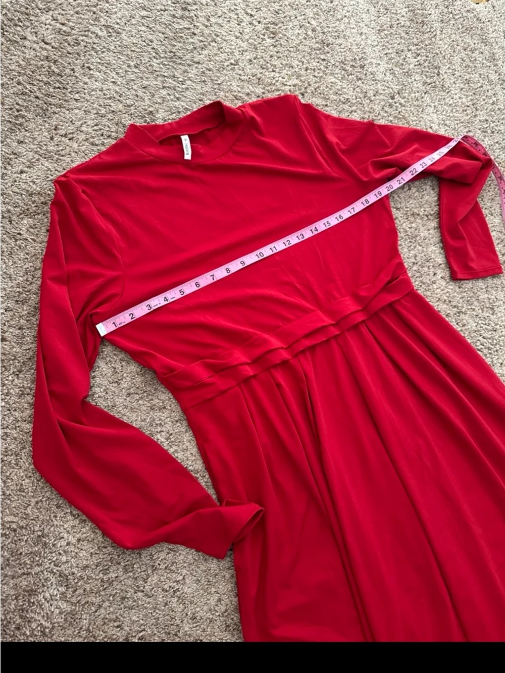 NWT Halara Mock-neck Long Sleeve Pocket Flare Maxi Casual Dress size XL - Picture 10 of 12
